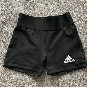 Adidas spandex athletic shorts |  size 9-10Y (kids small) | black